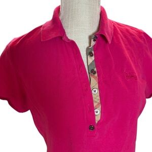 Burberry‎ Brit Fuchsia pink Short Sleeve Polo size XL